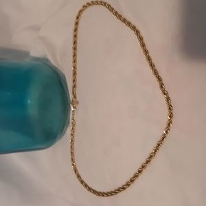 Gold rope necklace 22" long